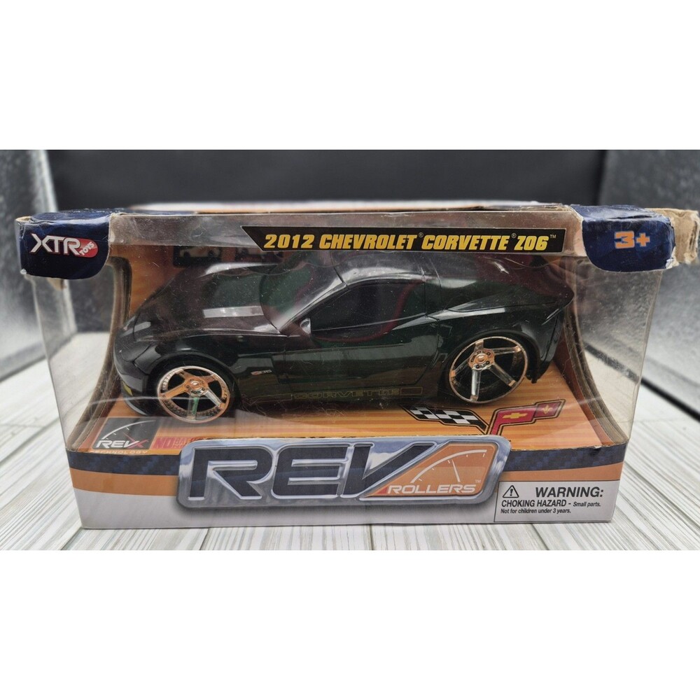 Rev Rollers 2012 Corvette Z06 Friction Powered Die Cast New Vehicle Damaged Box